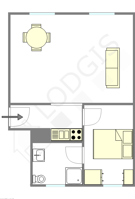 Apartment Paris 5° - Interactive plan
