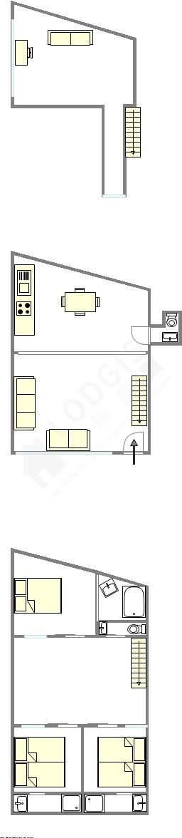 triplex Parigi 11° - Piantina interattiva
