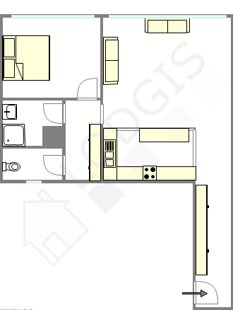 Appartement Courbevoie - Plan interactif