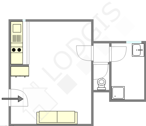 Квартира Париж 18° - Интерактивный план