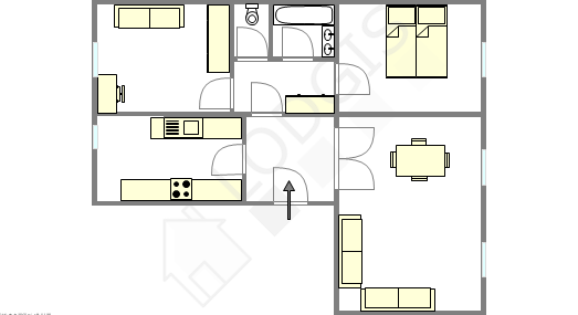 Apartamento Paris 6° - Plano interativo