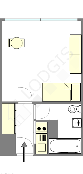 Appartement Paris 19° - Plan interactif