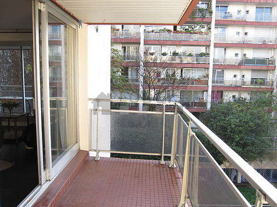 Balcony facing due west and view on road
