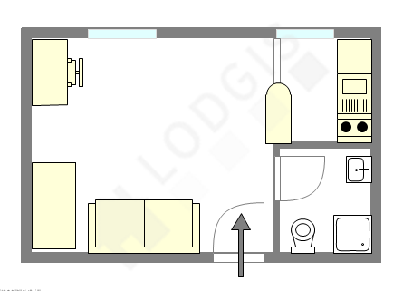 Квартира Париж 14° - Интерактивный план