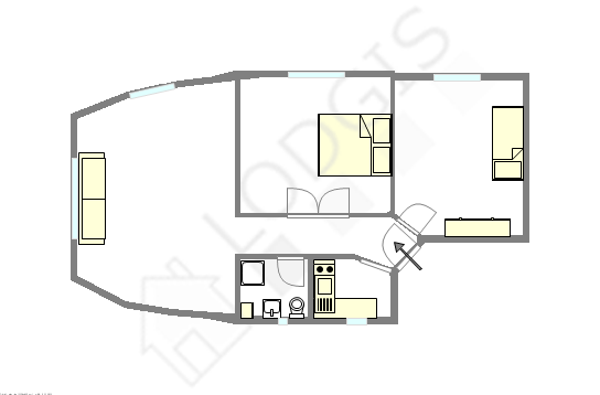 Квартира Париж 18° - Интерактивный план