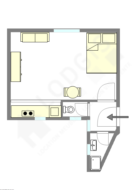 Apartment Paris 14° - Interactive plan