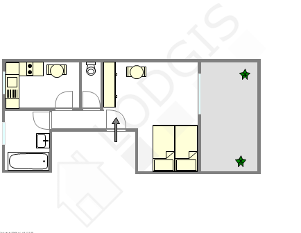 Квартира Париж 16° - Интерактивный план