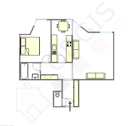 公寓  - 平面图
