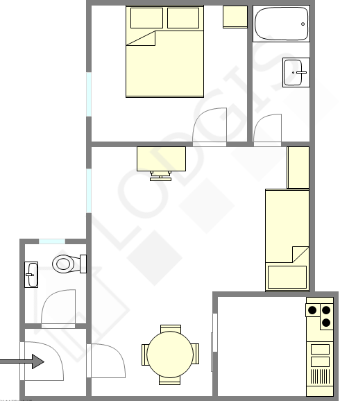 Appartement Paris 7° - Plan interactif