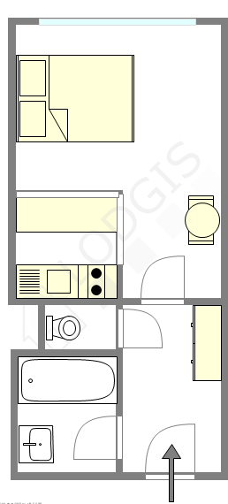 Apartamento Paris 17° - Plano interativo