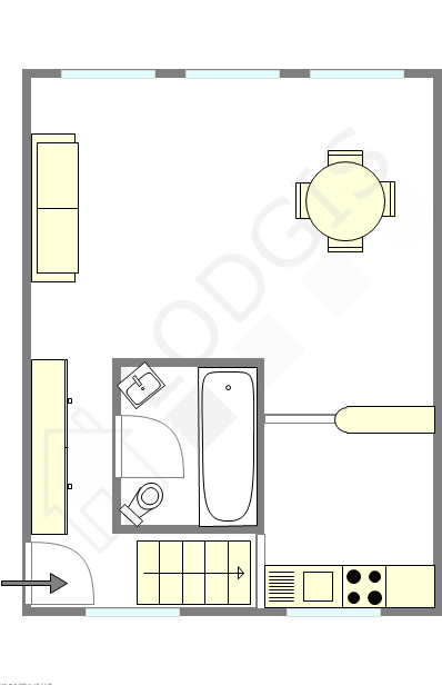 Appartement Paris 5° - Plan interactif