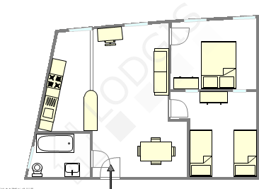 Apartment Paris 18° - Interactive plan