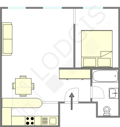Квартира Париж 1° - Интерактивный план