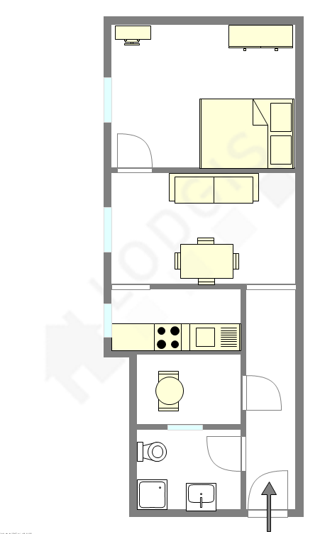 Apartamento Paris 11° - Plano interativo