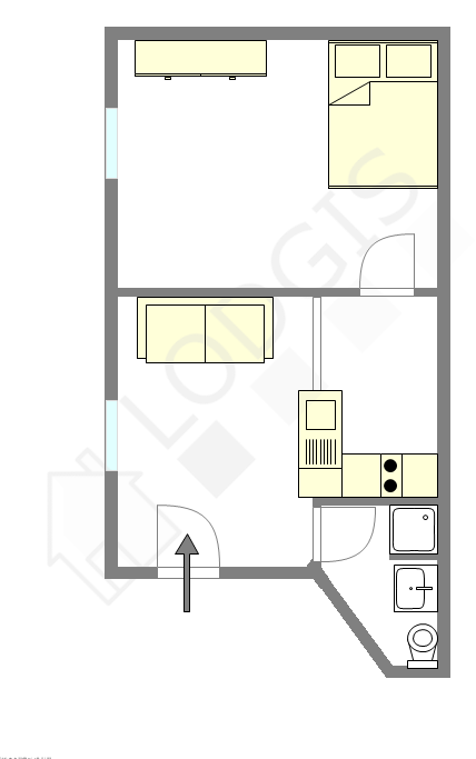 公寓 巴黎3区 - 平面图