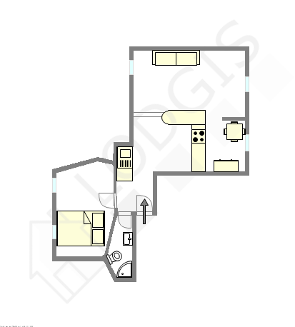 Apartment Paris 8° - Interactive plan