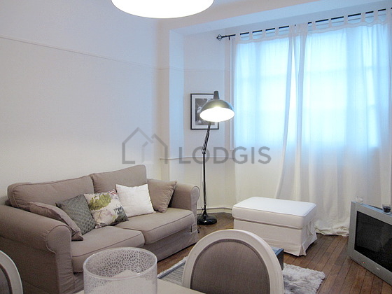 Living room with wooden floor