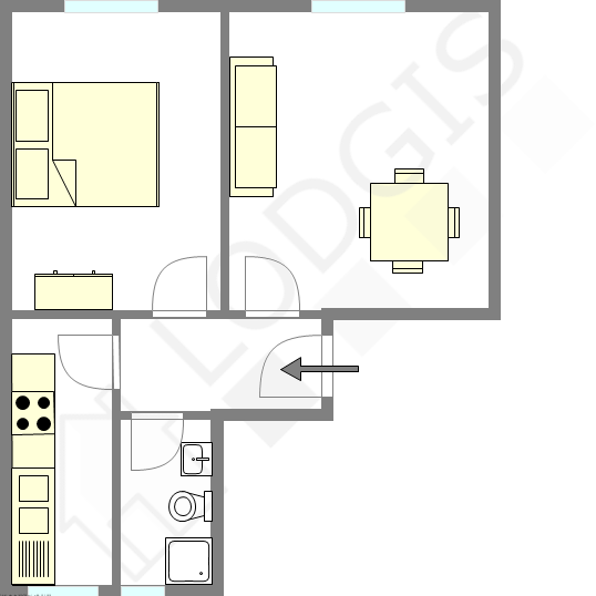 Wohnung Courbevoie - Interaktiven Plan