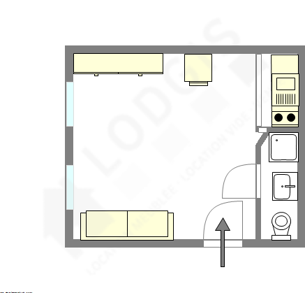Apartment Paris 14° - Interactive plan