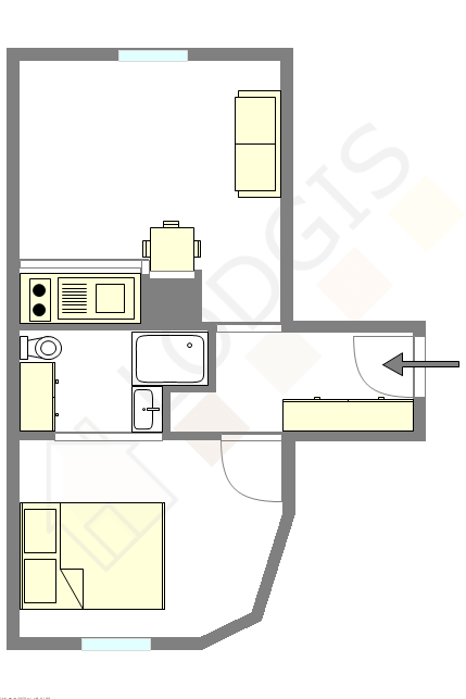 Wohnung Paris 5° - Interaktiven Plan