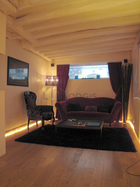 Living room with wooden floor