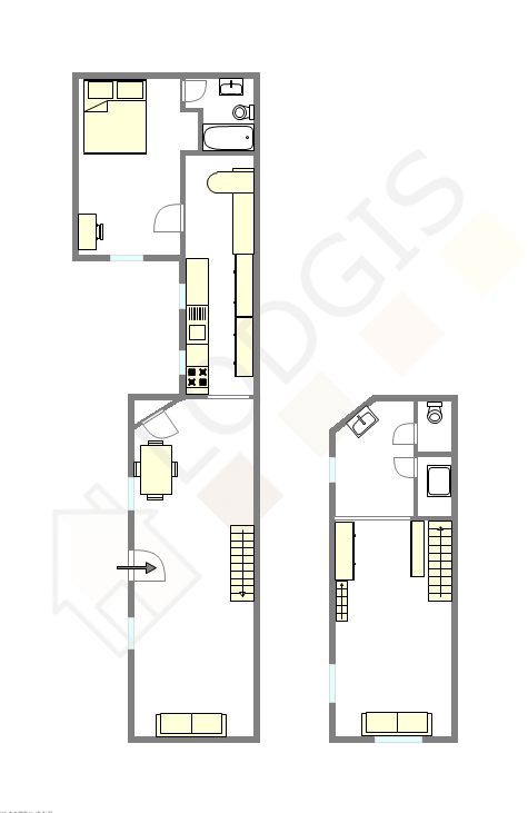 Apartamento París 18° - Plano interactivo