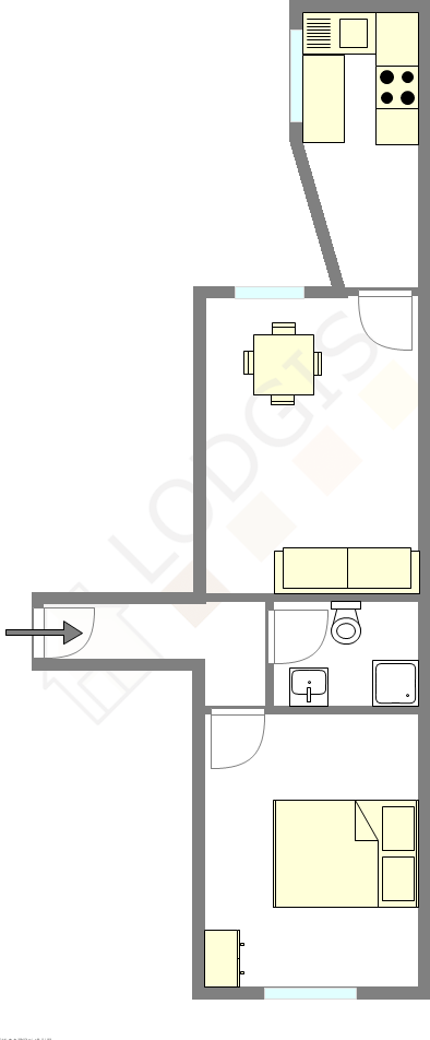 Appartement Paris 6° - Plan interactif