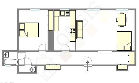 Appartement Paris 17° - Plan interactif