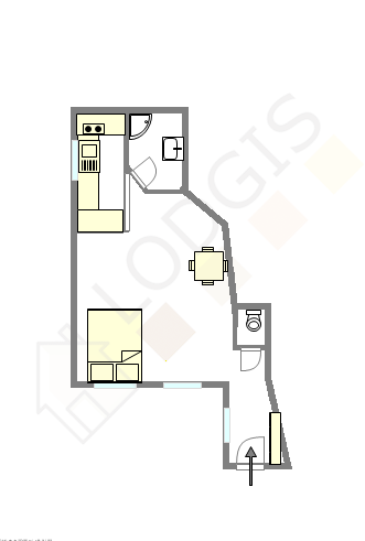 Квартира Париж 8° - Интерактивный план