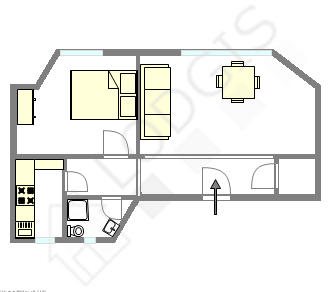 Квартира Париж 16° - Интерактивный план