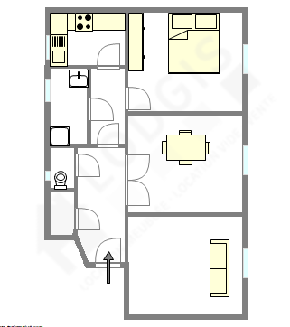 Wohnung Paris 15° - Interaktiven Plan