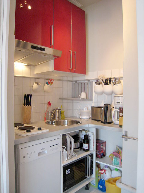Beautiful kitchen with tile floor