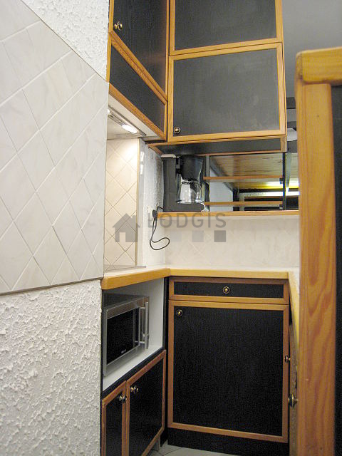 Kitchen where you can have dinner for 2 person(s) equipped with washing machine, refrigerator, freezer, crockery