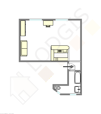 Appartement Paris 18° - Plan interactif