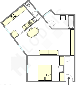 Apartment Paris 2° - Interactive plan