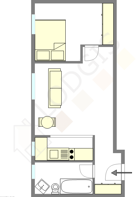 Квартира Париж 17° - Интерактивный план