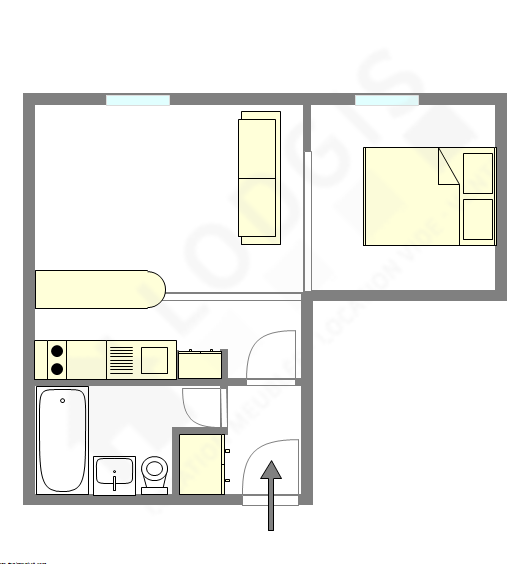 Wohnung Paris 19° - Interaktiven Plan
