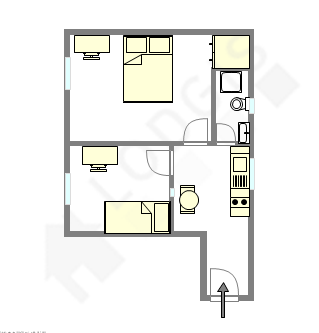 Apartment Paris 18° - Interactive plan
