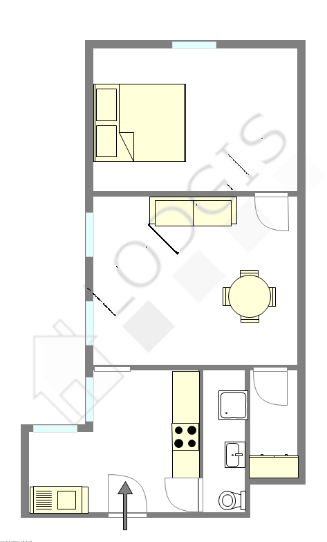 Appartement Paris 3° - Plan interactif