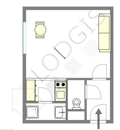 Квартира Париж 15° - Интерактивный план