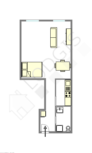 公寓 巴黎5区 - 平面图