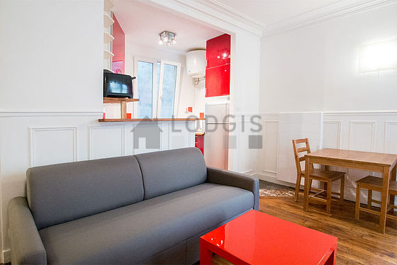 Living room with wooden floor