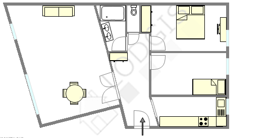Appartamento Parigi 14° - Piantina interattiva