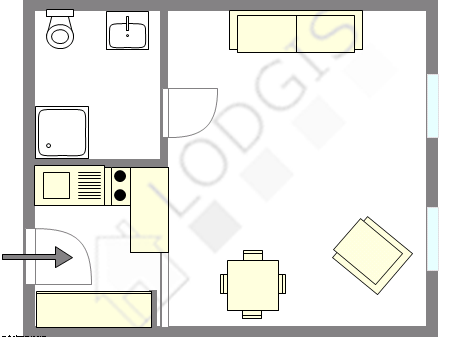 Apartment Paris 1° - Interactive plan