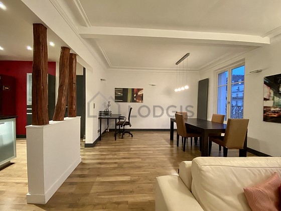 Very bright living room furnished with cupboard, 5 chair(s)