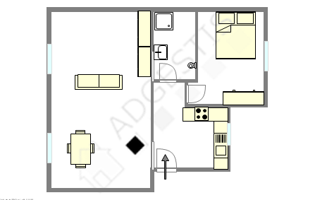 Apartment Paris 13° - Interactive plan