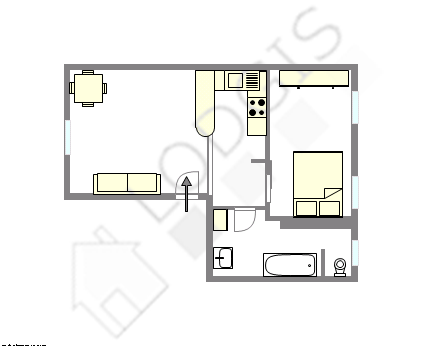 Apartment Paris 18° - Interactive plan
