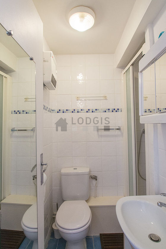 Bathroom with tile floor