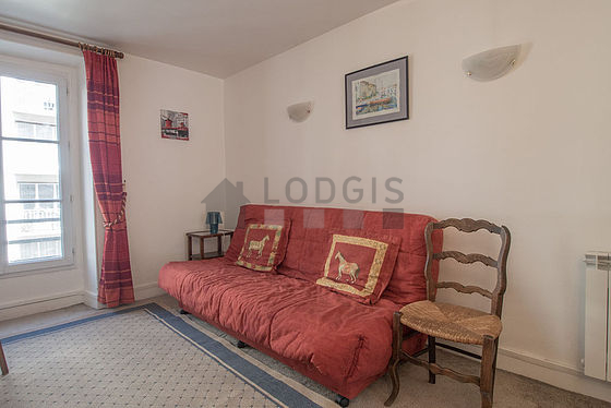 Living room with the carpeting floor