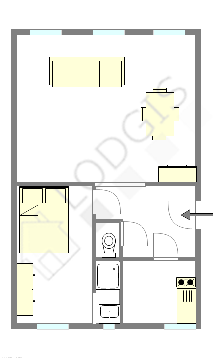 Wohnung Paris 11° - Interaktiven Plan
